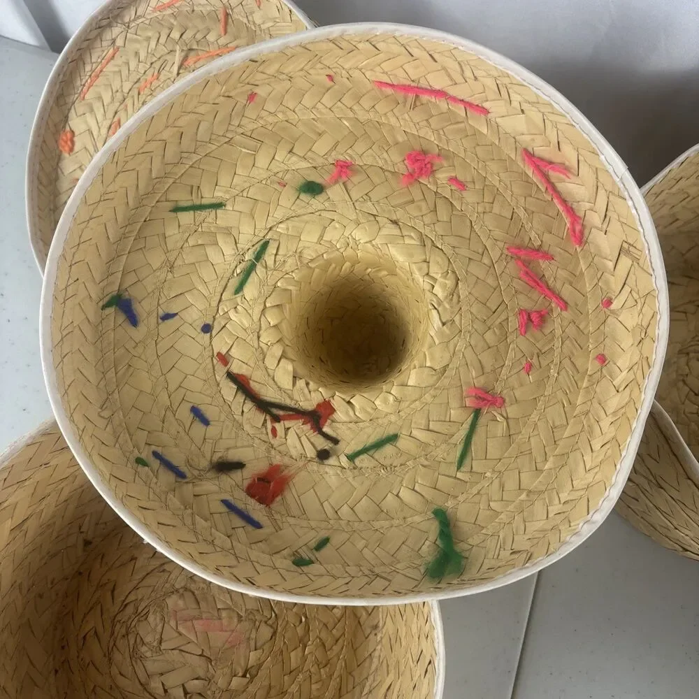Sombrero Nesting Baskets set of 3 Hand Woven Storage